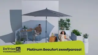 Platinum Beaufort parasol | De zweefparasol die wind aankan