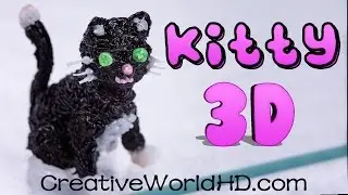 How to Make Cat/Kitty/Kitten Animals - 3D Printing Pen Creations DIY Tutorial by Creative World