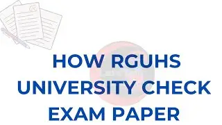 Exam Paper checking system I RGUHS university|Pharmacy|Other courses|