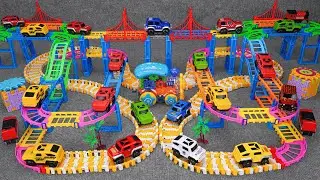23 minutes of satisfying Magnetic track and off-road vehicle track toy ASMR | Toy