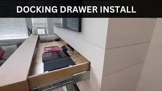 Docking drawer in fireplace mantle