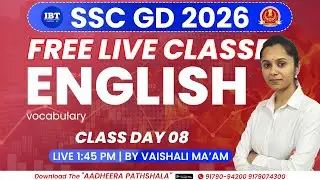 VOCABULARY |ENGLISH |SSC - GD Foundation Batch 2026