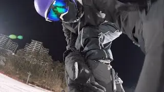 snowboarding camera test day & night | insta 360 go ultra