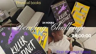24 Hour Reading Vlog| reading challenge + first/ failed attempt 