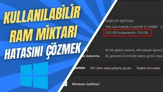KULLANILABİLİR RAM MİKTARI | KESİN VE BASİT ÇÖZÜM!