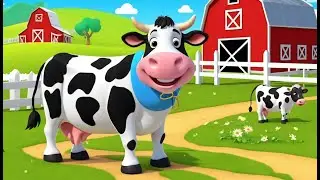 Moo Moo Cow on a Milky Farm | Funny and Fun Kids Nursery Rhyme Animation