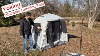 Yoking Inflatable Camping Tent, well built with awning! #tent #inflatabletent #camping