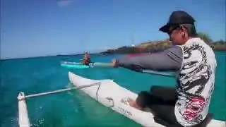 How to Downwind a FLAT water 20 yr old MAKIA OC-1 - FULL of Water ( Split Seams )