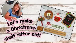 SVG Clubhouse October 2022 Let's paint the Mrs. Claus' Coffee Shelf Sitter Set!