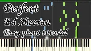Perfect -  Ed Sheeran - Very easy piano tutorial simple cover Planetcover