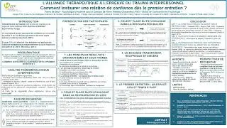 L'alliance thérapeutique à l'épreuve du trauma interpersonnel