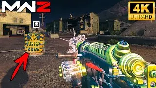 (PACK A PUNCH LVL 4) WUNDERWAFFE VS RED WORM and RED ZONE SOLO in MW3 Zombies Gameplay 4K MWZ