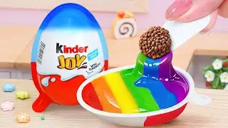 Amazing Rainbow Kinder Chocolate Cake🌈🍫Mini Rainbow Kinder Joy Chocolate Cake Decorating Ideas💗