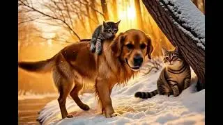 Dog Saves Drowning Kitten & Carries to Mom! 🐶❤️🐱
