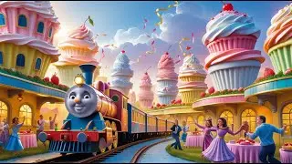 The Cupcake Train🚂🧁 | Chugging treats on frosty streets! 🍬✨| Kids English Poem |