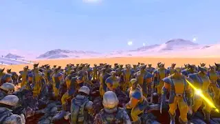 Wolverine Vs 5000 Army of Sentinels Future War - Ultimate Epic Battle Simulator UEBS