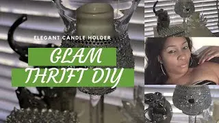 DIY GLAM Thrift Flip | Glass Candle Holder Home Decor