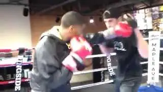 Mighty Mo Hooker on the mitts