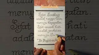 Tulisan tangan indah dengan pena 