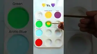 Golden Yellow Vs. Violet Color Mixing! #colormixing #paintmixing #shorts #viral