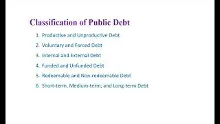 Classification of Public Debt