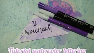 Tutorial watercolor lettering💫|indonesia