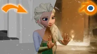 Blender | Elsa Fan Animation + Shot Progression