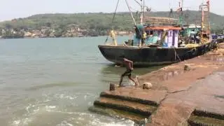 Veldur jetty boys enjoy swimming