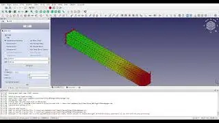 FreeCAD FEM beam force deflection simulation stress