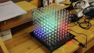 Led cube RGB 8*8*8 sound testing