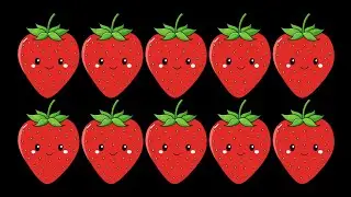 Happy Baby Sensory - Strawberry Sensory - High Contrast - Sensory Video for Babies - Autism Sensory