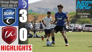 🌊 Surf Dominates | Bay Area Surf 10B 3-0 LA Breakers 10B ECNL | Nat'l Prem Cup U16 | 2025-08-31 | HL