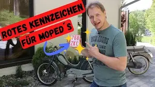 Rotes Moped Kennzeichen | Restauration & Technik