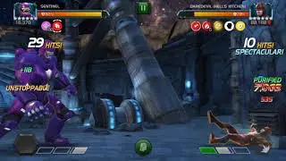 Mcoc Sentinel vs netflix DD (Variant 6 boss)