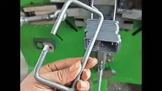 Automatic steel handle ring making machine #rectangularringmachine #machine #steelring