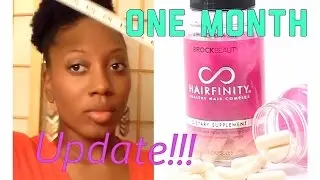 Natural Hair Growth||Hairfinity Update || Month 1