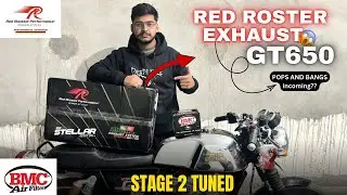 Installing red roaster performance exhaust plus BMC air filter in Gt650💀| Stage 2Tuned |Popsincoming