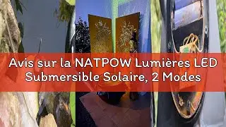 Avis sur la NATPOW Lumières LED Submersible Solaire, 2 Modes Spot Piscine RGB, 5.5V Changement de Co