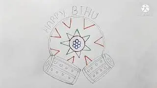 How to Draw Bihu Festival Drawing//Happy Bihu Poster//Bihu Drawing easy step by step//बिहु पर चित्र