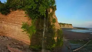 DJI FPV St Audries bay waterfall