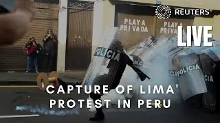 LIVE: Peruvian protesters march for 'capture of Lima'