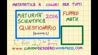 quesito 2 (questionario, maturità scientifica 2016, seconda prova)
