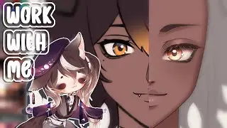 ✨ Work With Me | VTuber Face Drawing | Chill LoFi to co-work with ♡