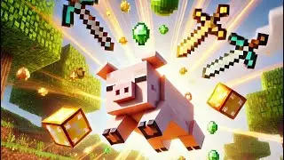 Minecraft but pigs drop op items! || With Anurag5g ||