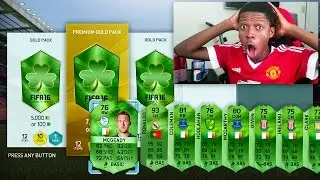 OMG 7 X GREEN CARD IN A PACK - BEST FIFA 16 ST PATRICK DAY'S PACKS EVER !!