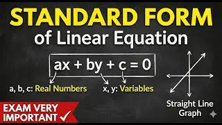 Standard form of linear equation | intercept 