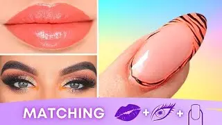 Makeup Matches 💅 + 👁️+ 💄 | Summer Makeup Looks
