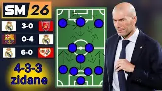 T&aacute;tica 4-3-3 dominadora do Zidane no Soccer Manager 26