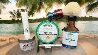 Island Man By Stirling Soap Company 🪒 Alpha Shaving Works Outlaw Evolution Aluminum Colab Shave Dad
