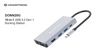 Conceptronic DONN20G 10-in-1 USB 3.2 Gen 1 Docking Station